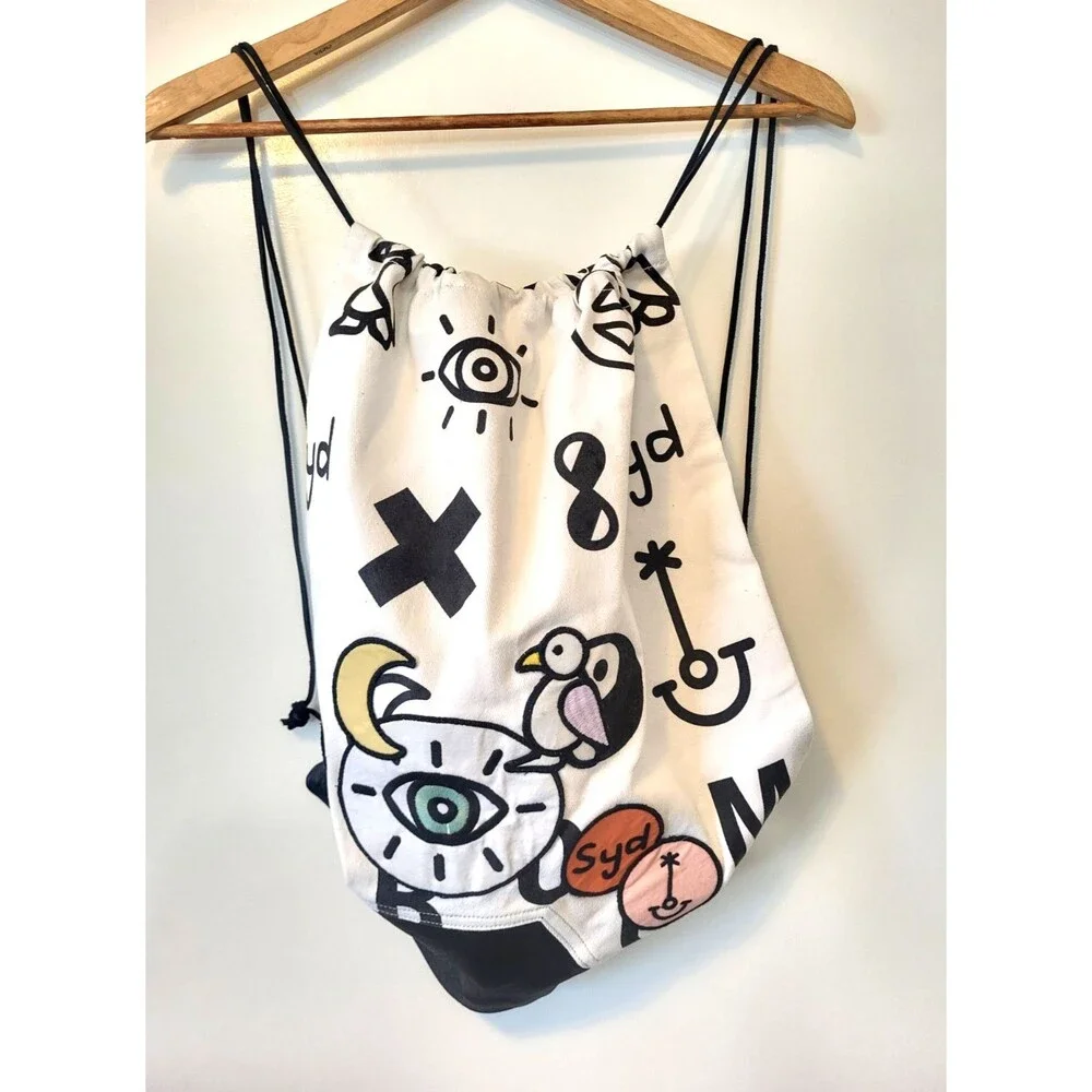 Graphic SYD Photo/Genics Merch Unisex Streetwear Drawstring Backpack Tote Bag